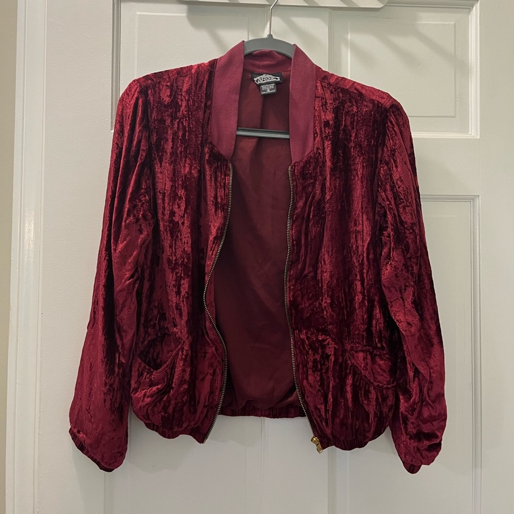 Vintage velvet maroon jacket